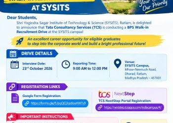 SYSITS रतलाम में पहली बार TCS का ओपन कैंपस रिक्रूटमेंट ड्राइव 23 अक्टूबर को-जहरीली शराब के प्रकरण में आलोट पुलिस के जमानत निरस्त प्रतिवेदन पर न्यायालय द्वारा आरोपी की जमानत निरस्त कर भेजा जेल-बाउंड ओवर के बाद दोबारा अपराध करने वाले आरोपी पर ₹10,000 का जुर्माना-पुलिस की अवैध मादक पदार्थों के विरुद्ध बड़ी कार्रवाई-खाद्य विभाग की कार्रवाई, जांच हेतु नमकीन, पाम ऑयल, बेसन एवं अन्य खाद्य पदार्थों के नमूने लिए।-श्रमिकों की सुरक्षा और अधिकारों की रक्षा के लिए श्रम विभाग की पहल-चंद घंटों में रावटी पुलिस ने सुलझाई हत्या की गुत्थी, आरोपी गिरफ्तार